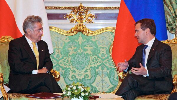 Президент РФ Д.Медведев встретился с президентом Австрии Х.Фишером Президент РФ Д.Медведев встретился с президентом Австрии Х.Фишером
