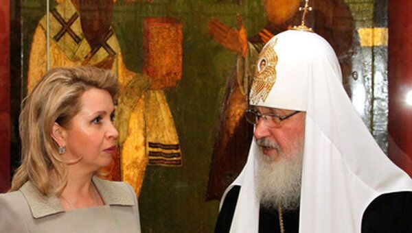 Светлане Медведевой и патриарху Кириллу показали шедевры Святой Руси Светлане Медведевой и патриарху Кириллу показали шедевры Святой Руси