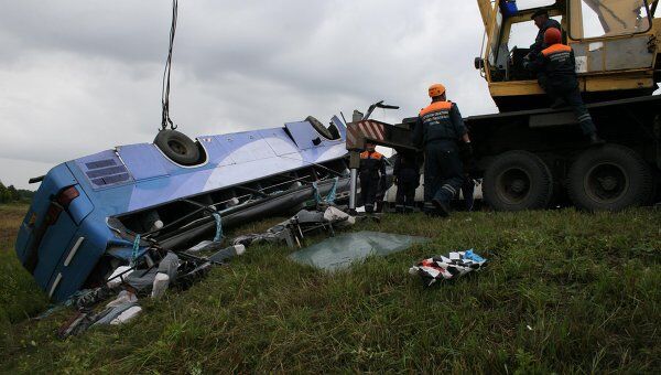 ДТП с участием автобуса и грузовика в Кемеровской области ДТП с участием автобуса и грузовика в Кемеровской области