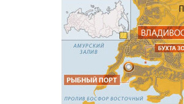 Катер и сухогруз столкнулись в порту Владивостока Катер и сухогруз столкнулись в порту Владивостока