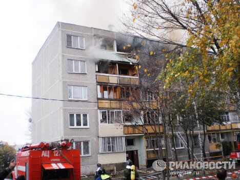 Взрыв бытового газа в жилом доме в подмосковных Бронницах Взрыв бытового газа в жилом доме в подмосковных Бронницах