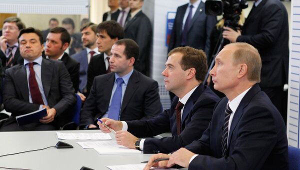 Посещение Д.Медведевым центрального избирательного штаба партии Единая Россия Посещение Д.Медведевым центрального избирательного штаба партии Единая Россия