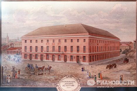 Большой (Петровский) театр в 1780 году Большой (Петровский) театр в 1780 году