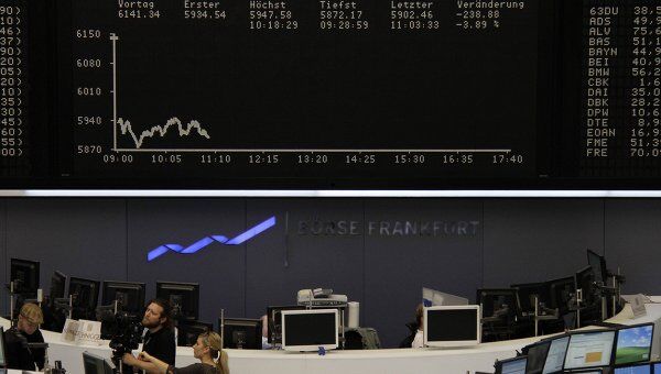 Торги немецкой фондовой биржи DAX во Франкфурте Торги немецкой фондовой биржи DAX во Франкфурте
