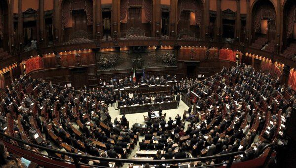 Заседание парламента Италии Заседание парламента Италии