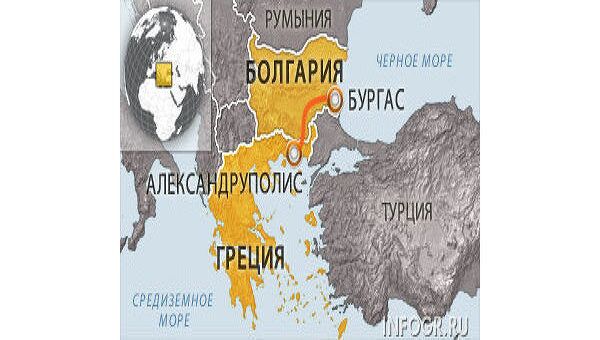 Карта проекта Бургас-Александруполис Карта проекта Бургас-Александруполис