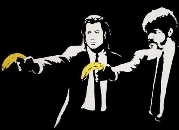 Работа Pulp Fiction художника Бэнкси (Banksy) Работа Pulp Fiction художника Бэнкси (Banksy)