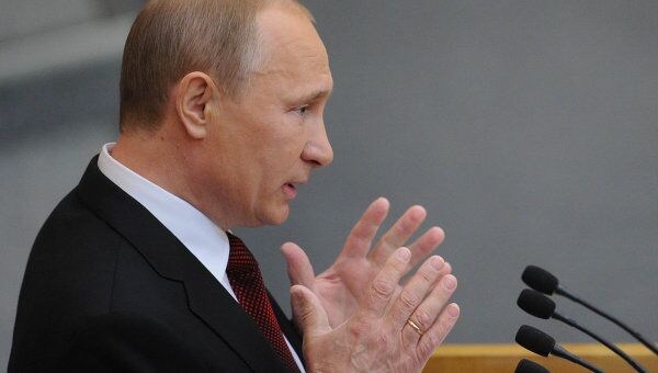 Премьер-министр РФ Владимир Путин выступил перед Госдумой РФ с завершающим отчетом Премьер-министр РФ Владимир Путин выступил перед Госдумой РФ с завершающим отчетом
