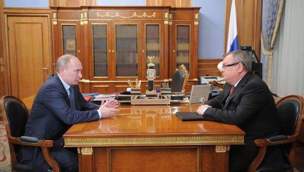 Встреча Владимира Путина с Андреем Костиным Встреча Владимира Путина с Андреем Костиным