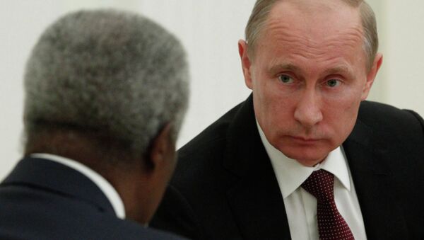В.Путин встретился с К.Аннаном В.Путин встретился с К.Аннаном