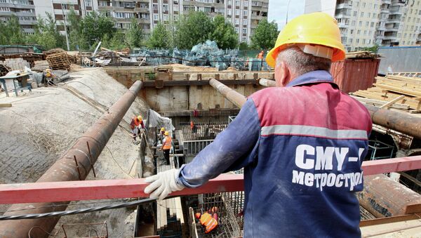 Сотрудники ОАО Мосметрострой. Архивное фото Сотрудники ОАО Мосметрострой. Архивное фото