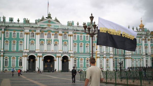 Хоругвеносцы Мадонна православие протест Петербург Хоругвеносцы Мадонна православие протест Петербург