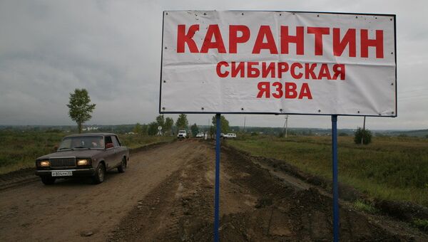 Вспышка сибирской язвы. Архивное фото Вспышка сибирской язвы. Архивное фото