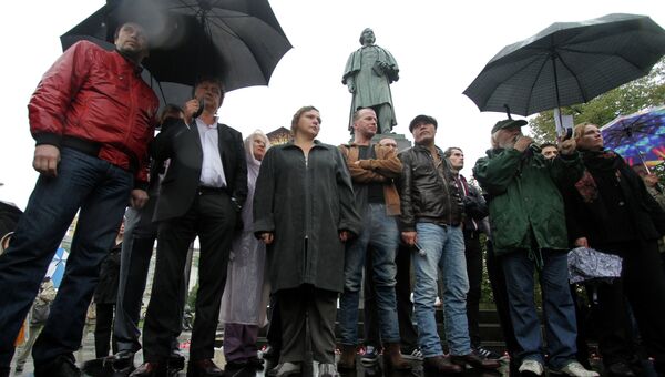 Театрализованный митинг актеров театра им. Гоголя Театрализованный митинг актеров театра им. Гоголя