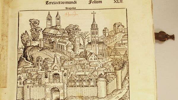 «Нюрнбергские хроники». Издание Шеделя, 1493 год «Нюрнбергские хроники». Издание Шеделя, 1493 год