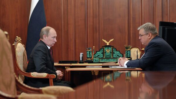 Встреча президента РФ В.Путина с Я.Кузьминовым в Кремле Встреча президента РФ В.Путина с Я.Кузьминовым в Кремле