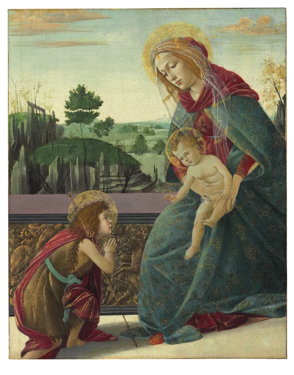 Богоматерь с младенцем Христом и св. Иоанном Крестителем. Сандро Боттичелли