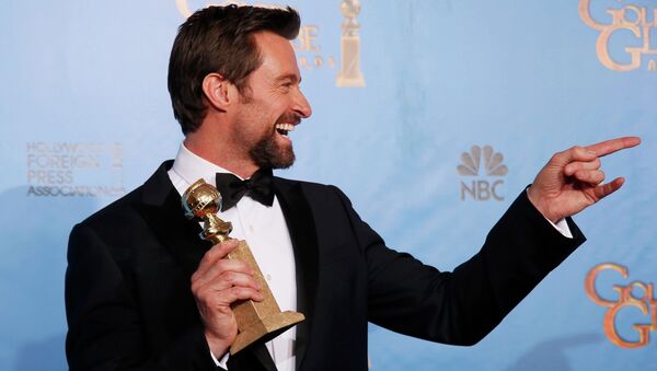 Актер Хью Джекман на церемонии вручения премии «Золотой глобус» Актер Хью Джекман на церемонии вручения премии «Золотой глобус»