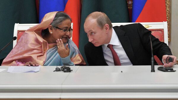 Встреча Владимира Путина с Шейх Хасиной в Кремле Встреча Владимира Путина с Шейх Хасиной в Кремле