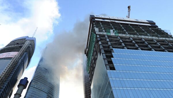 Пожар в строящейся башне комплекса Москва-Сити Пожар в строящейся башне комплекса Москва-Сити