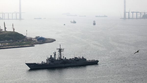 Корабль ВМС США. Архивное фото Корабль ВМС США. Архивное фото
