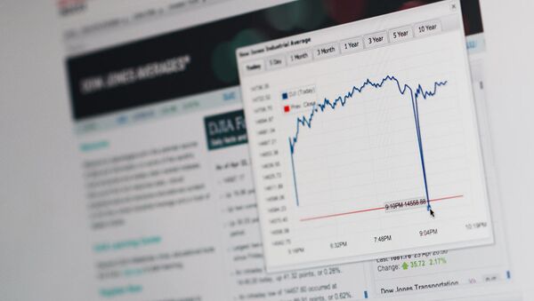 График индекса Dow Jones на сайте S&P Dow Jones Indices. Архивное фото График индекса Dow Jones на сайте S&P Dow Jones Indices. Архивное фото