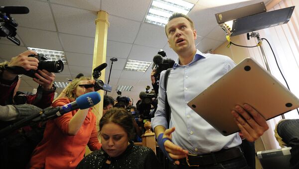 Оппозиционер Алексей Навальный в Ленинском районном суде города Кирова Оппозиционер Алексей Навальный в Ленинском районном суде города Кирова
