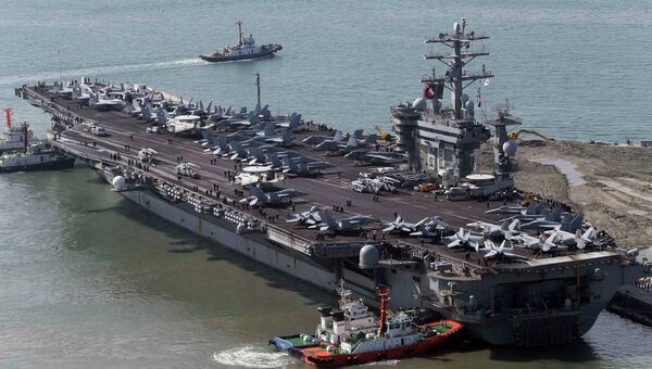 Американский ядерный авианосец USS Nimitz прибыл в Южную Корею Американский ядерный авианосец USS Nimitz прибыл в Южную Корею
