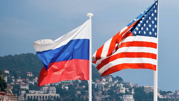 Флаги России и США Флаги России и США