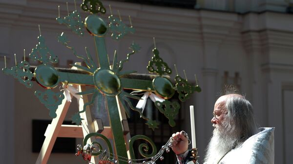 Освящение креста Колокольни Храма Софии Премудрости Божией Освящение креста Колокольни Храма Софии Премудрости Божией