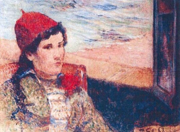 Поль Гоген, Девушка перед открытым окном, 1898 Поль Гоген, Девушка перед открытым окном, 1898