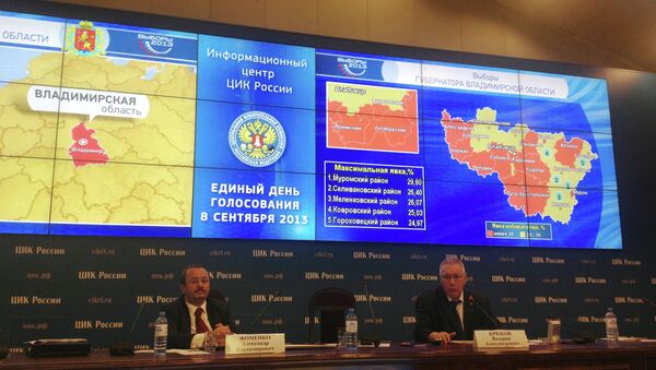 Иллюстрация голосования на 15 часов по Владимирской области Иллюстрация голосования на 15 часов по Владимирской области