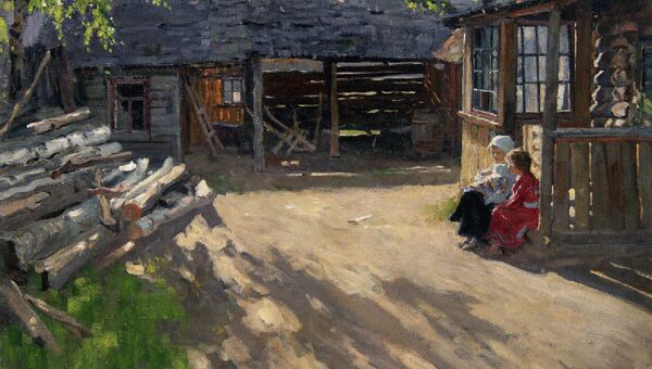 А. Б. Лаховский. На солнышке. 1915 год А. Б. Лаховский. На солнышке. 1915 год