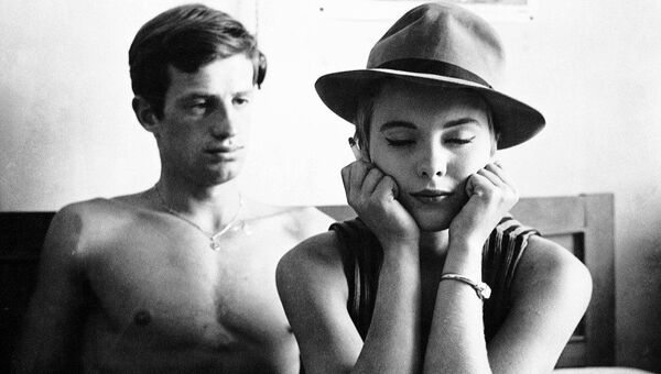 Кадр из фильма На последнем дыхании, 1960. Кадр из фильма На последнем дыхании, 1960.