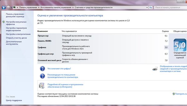 Индекс производительности Windows для старого NUC’а (DC3217IYE) Индекс производительности Windows для старого NUC’а (DC3217IYE)