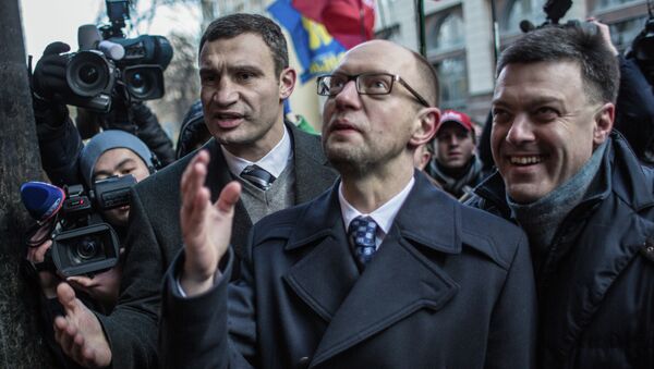 Лидер украинской оппозиции Арсений Яценюк Лидер украинской оппозиции Арсений Яценюк