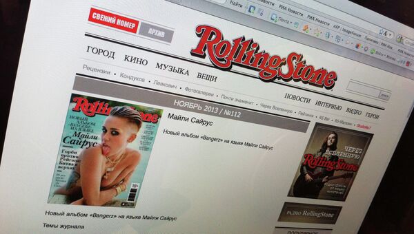 Сайт журнала Rolling Stone. Архивное фото Сайт журнала Rolling Stone. Архивное фото