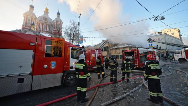 Пожар в ресторане на Пятницкой улице Пожар в ресторане на Пятницкой улице