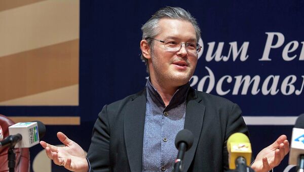 Вадим Репин рассказывает о Транссибирском арт-фестивале. Архивное фото Вадим Репин рассказывает о Транссибирском арт-фестивале. Архивное фото