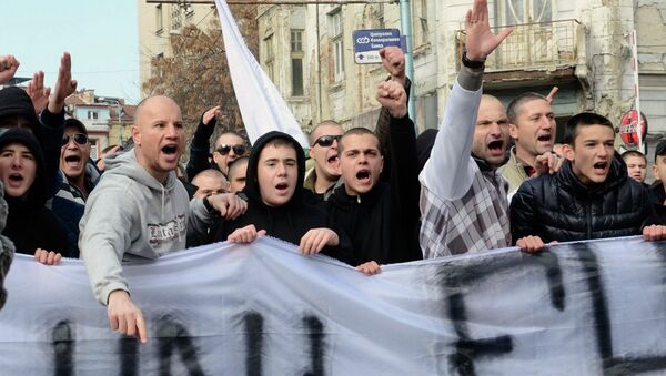 Участники акции протеста в Пловдиве, Болгария. Фото с места событий Участники акции протеста в Пловдиве, Болгария. Фото с места событий