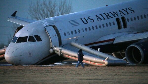 Авария самолета US Airways в Филадельфии Авария самолета US Airways в Филадельфии