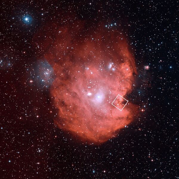 Снимок туманности Голова обезьяны NGC 2174 Снимок туманности Голова обезьяны NGC 2174