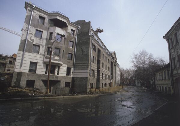 Строительство на улице Остоженка в Москве цао Строительство на улице Остоженка в Москве цао