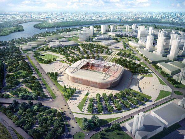 Макет стадиона Спартак в Москве к ЧМ по футболу 2018 года Макет стадиона Спартак в Москве к ЧМ по футболу 2018 года