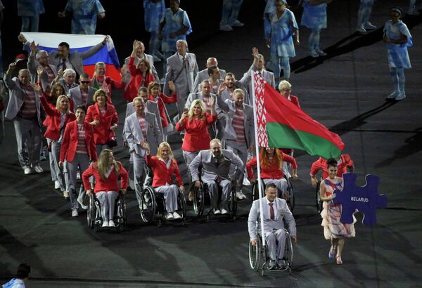 Спортсмены паралимпийской сборной Белоруссии Спортсмены паралимпийской сборной Белоруссии