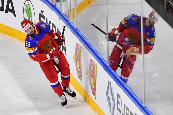 Форвард сборной России Никита Кучеров Форвард сборной России Никита Кучеров