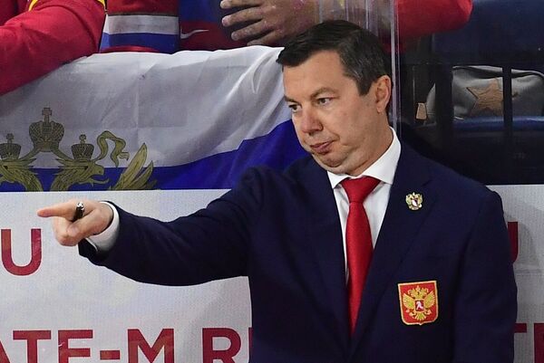 Исполняющий обязанности главного тренера сборной России Илья Воробьев Исполняющий обязанности главного тренера сборной России Илья Воробьев