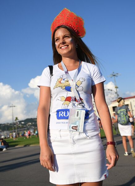 Болельщица сборной России Болельщица сборной России