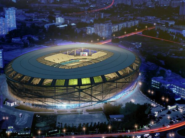 Макет стадиона Центральный в Екатеринбурге к ЧМ-2018 Макет стадиона Центральный в Екатеринбурге к ЧМ-2018