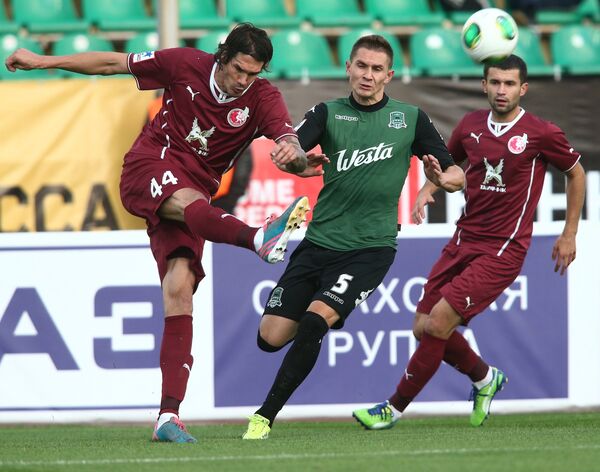 Игровой момент матча Краснодар - Рубин Игровой момент матча Краснодар - Рубин